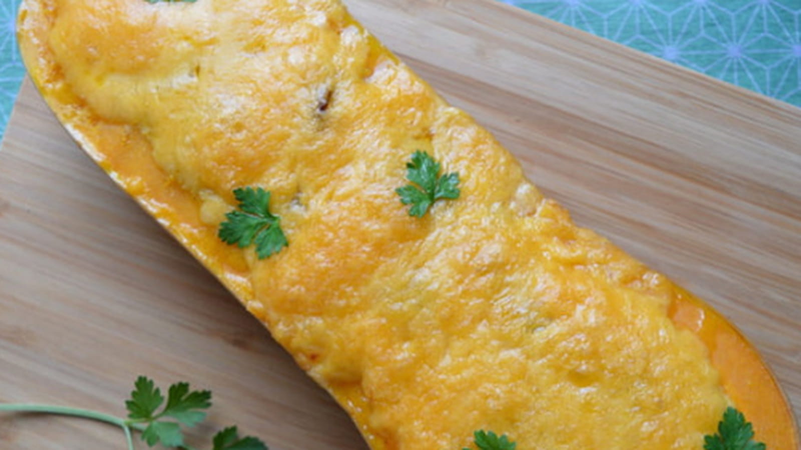 Butternut farcie curry et noix de coco