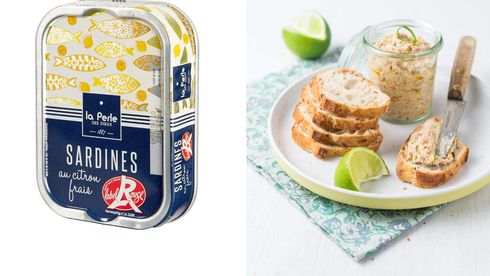 Les sardines Label Rouge au citron frais de Perle des Dieux