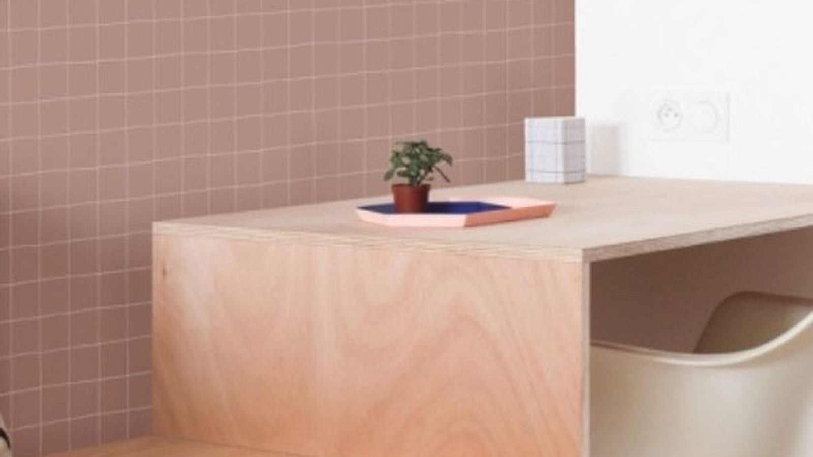 Papier peint à carreaux