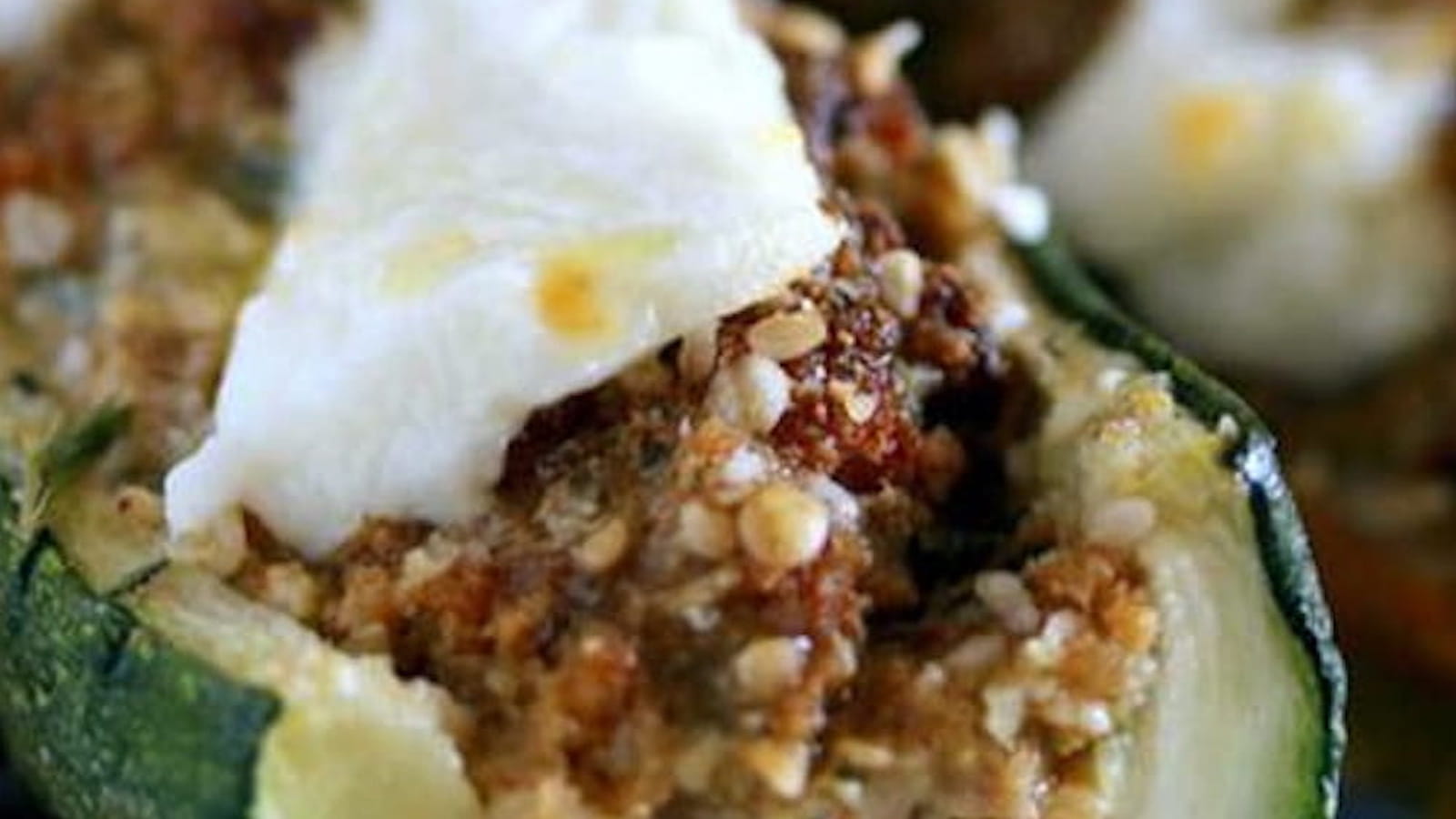 Courgettes farcies aux lardons