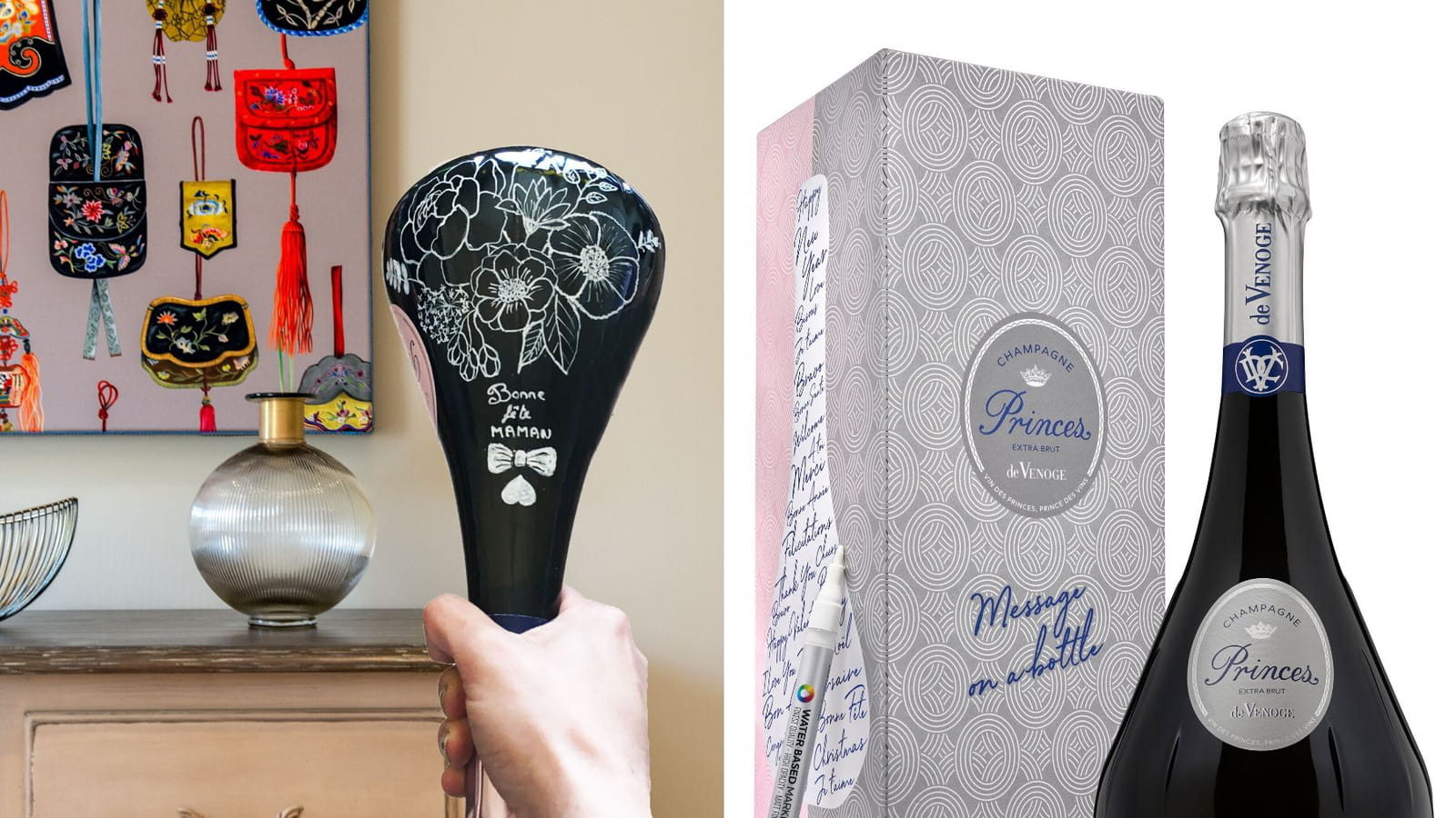Une bouteille de champagne personnalisable