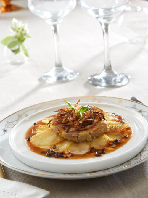 Pommes de terre Ratte du Touquet au foie gras