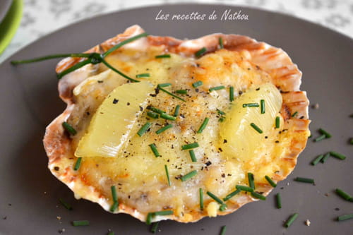Coquilles St Jacques gratinées