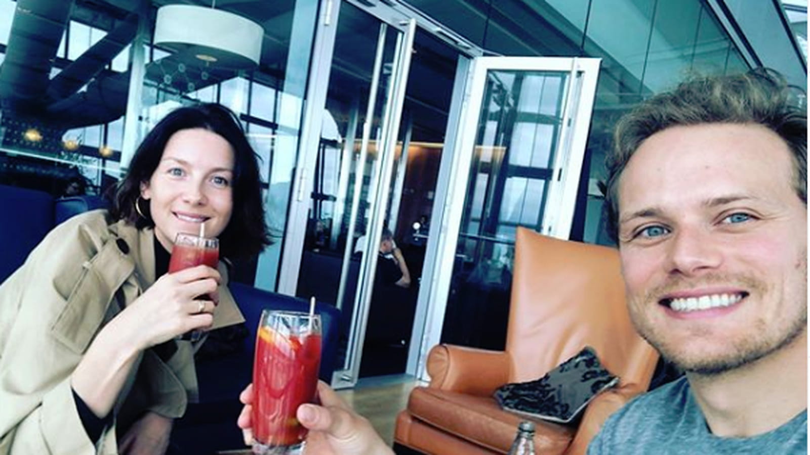 Catriona Bafle et Sam Heughan
