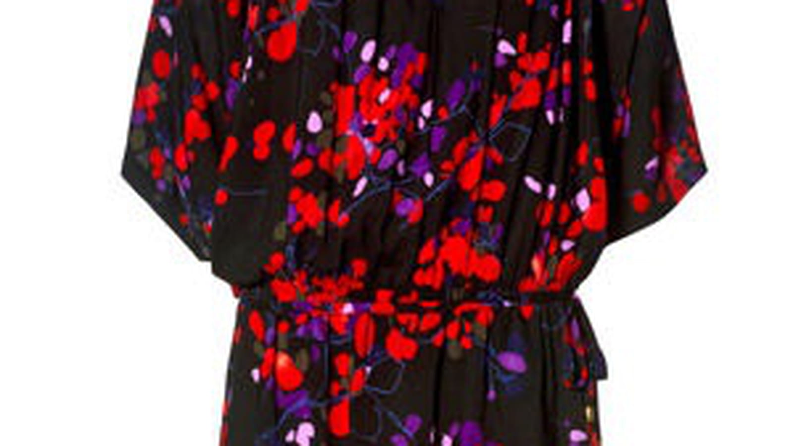 Robe marron fleurie de Benetton