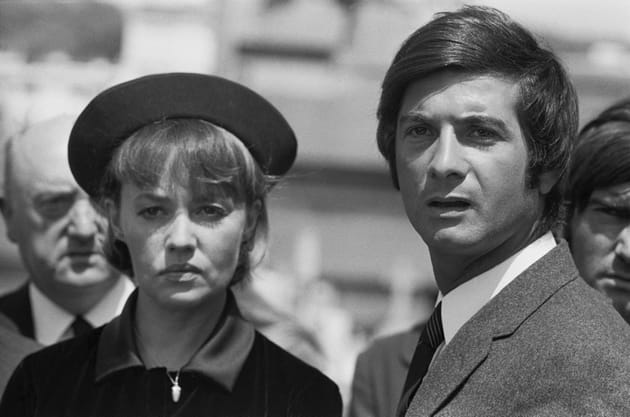 Avec Jean-Claude Brialy dans "La Mariée était en noir"