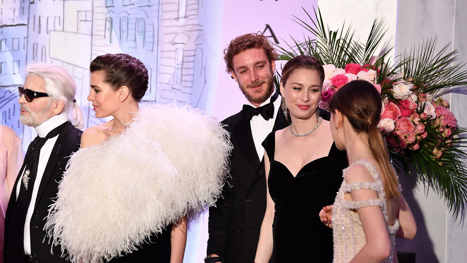Karl Lagerfeld, Charlotte, Pierre et Beatrice Casighari et Alexandra de Hanovre