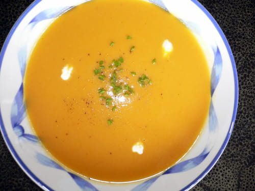 Velouté de carottes à l'avocat