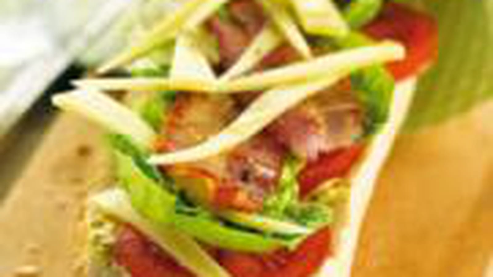 Tartine bacon-laitue-tomate version Comté