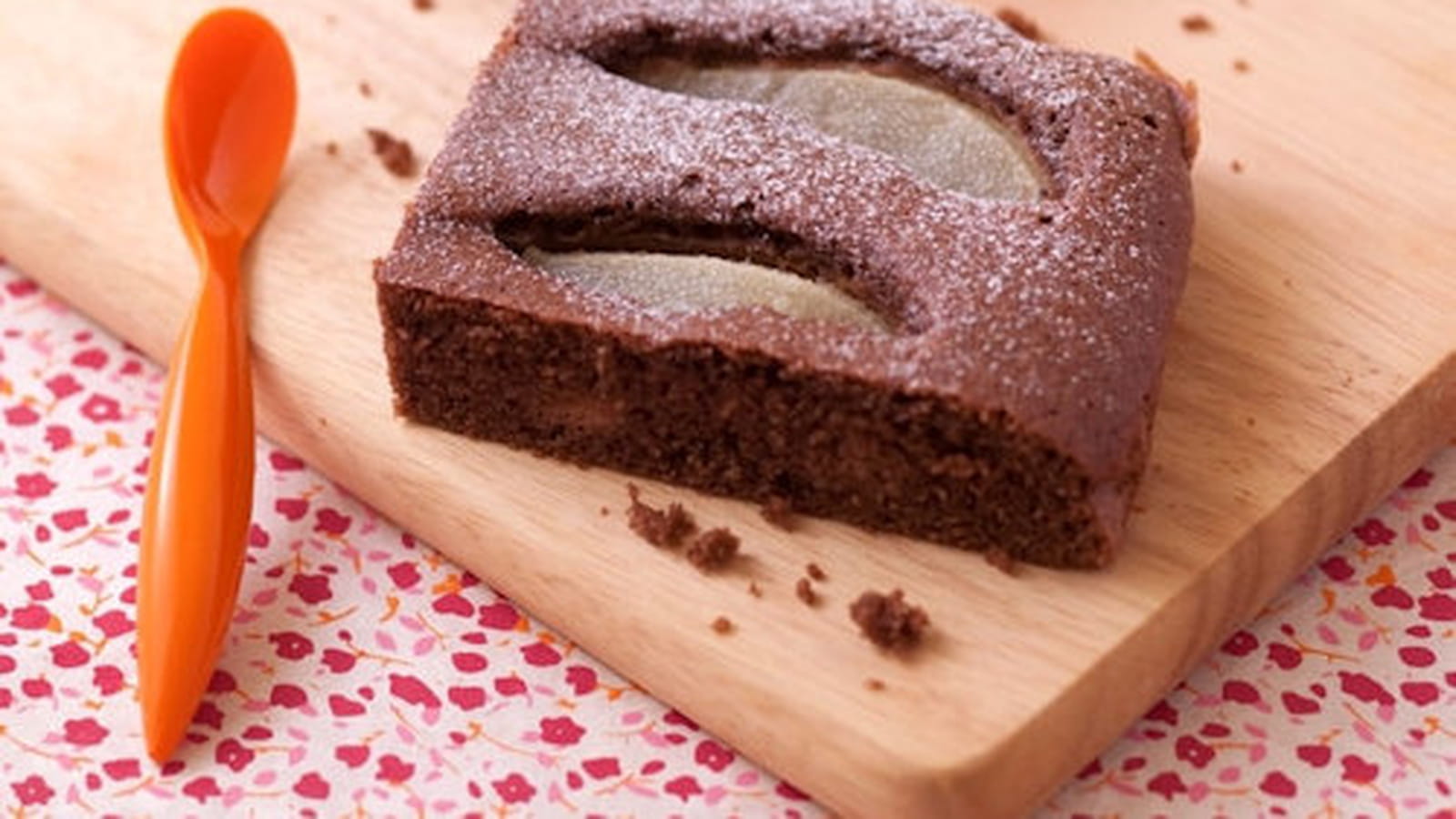 Gâteau aux poires et cacao