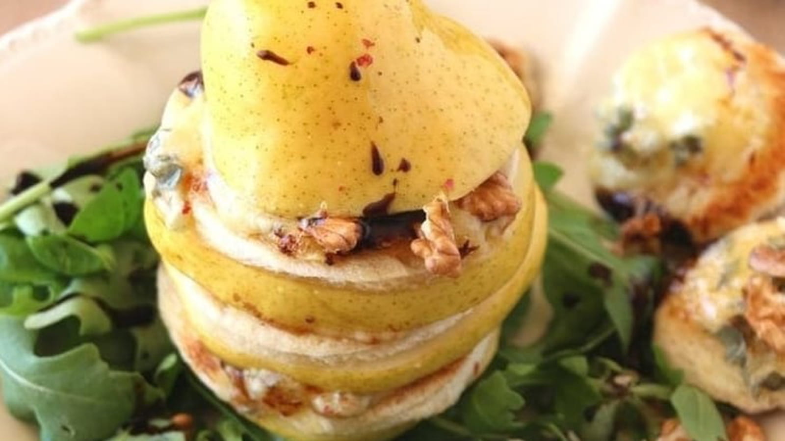 Poire au gorgonzola et au miel