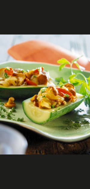 Recette minceur&nbsp;: courgettes farcies aux champignons