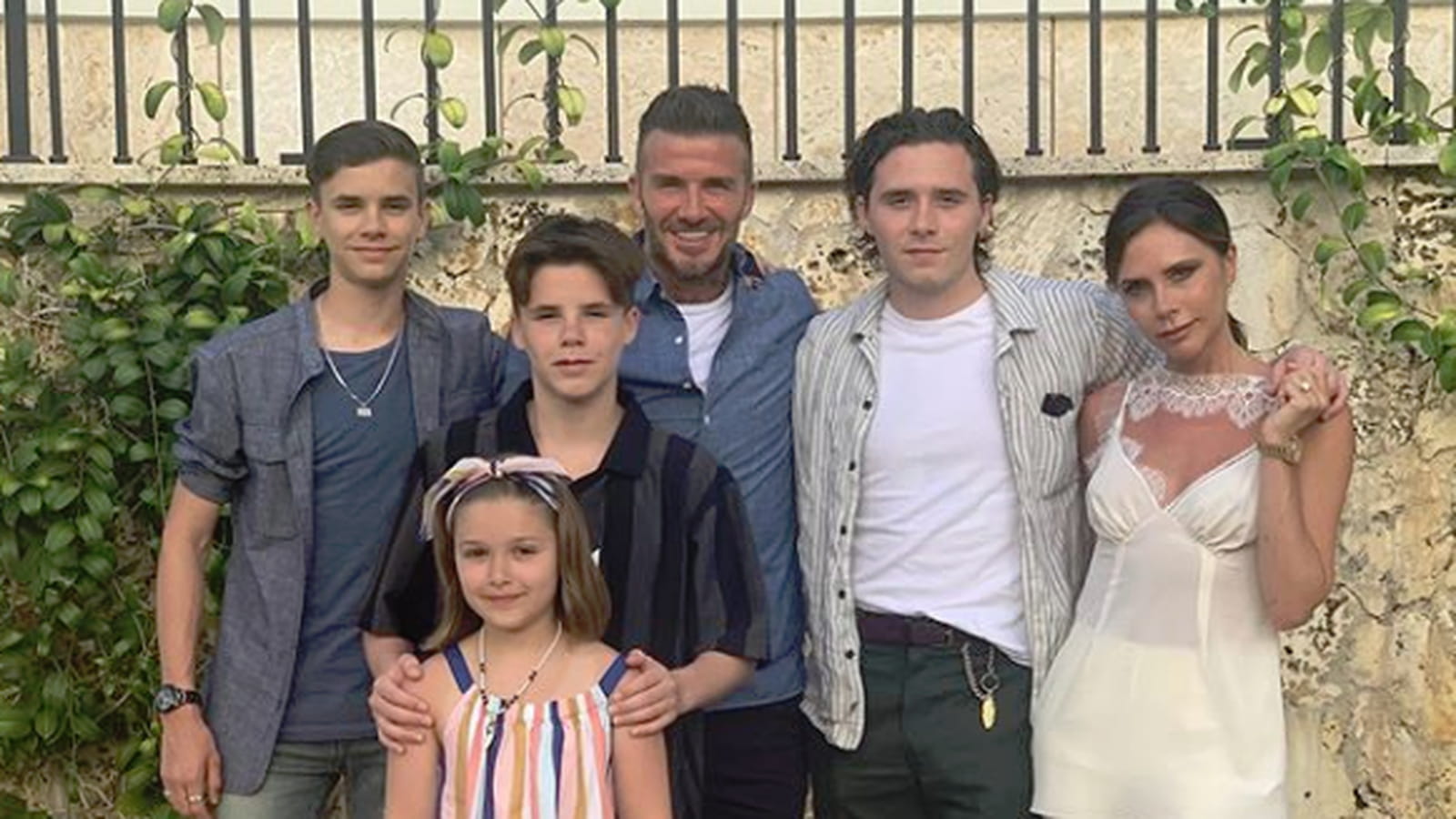 Romeo Beckham, Harper Beckham, Cruz Beckham, David Beckham, Brooklyn Beckham et Victoria Beckham