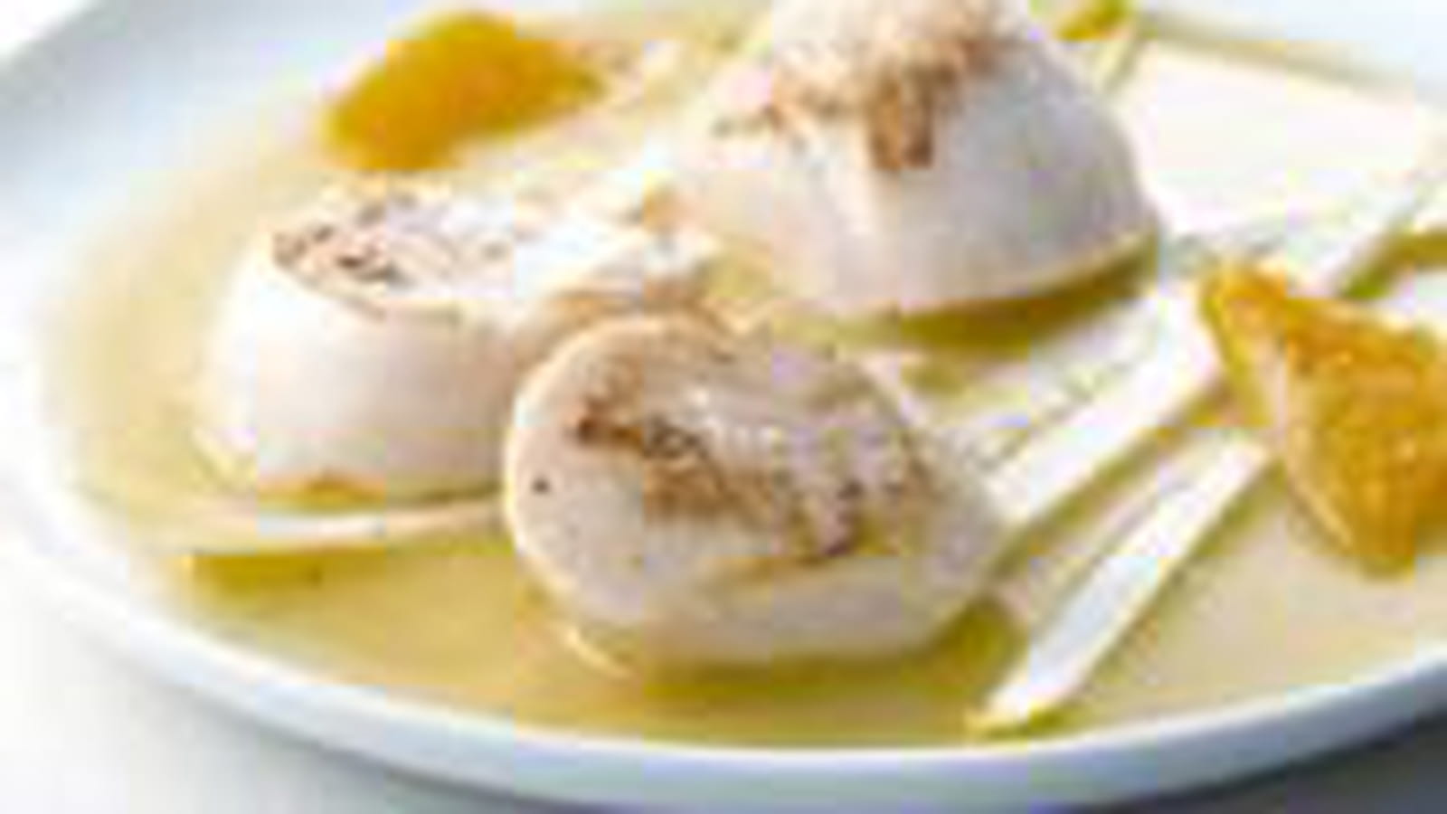 St-Jacques et bouillon d'endives