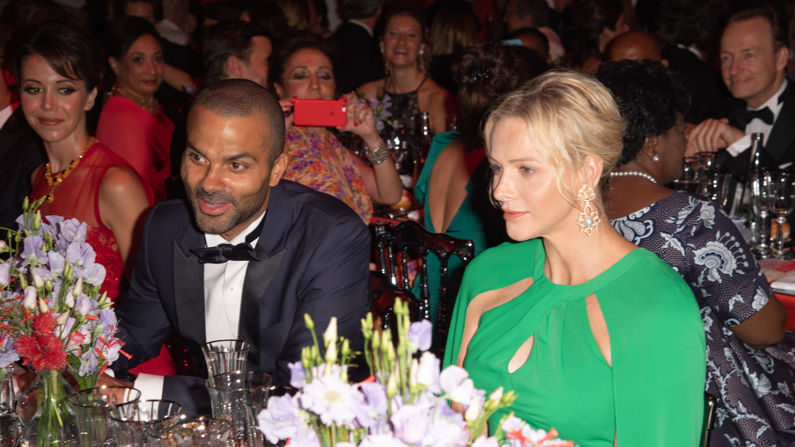 La princesse Charlène et Tony Parker