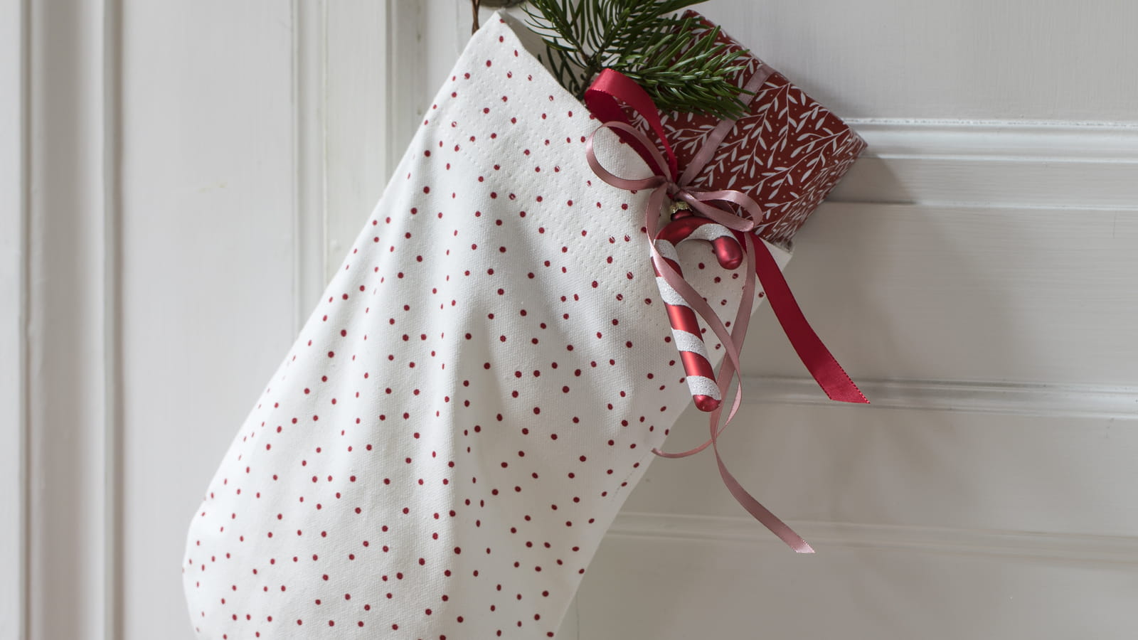 Chaussette de Noël en tissu 