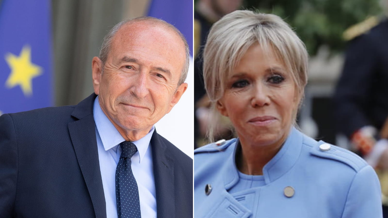 Brigitte Macron et Gérard Collomb