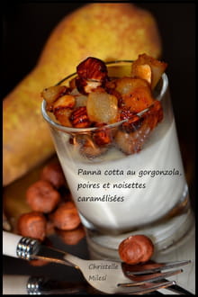 Panna cotta au gorgonzola, poires et noisettes : Etape 3