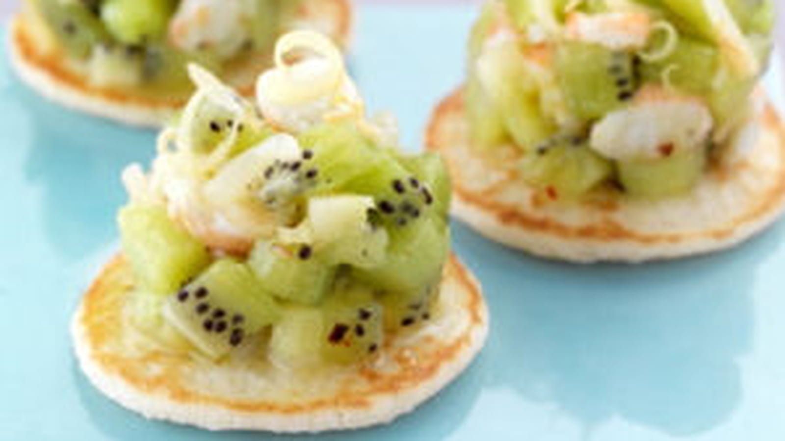 Tartare de kiwi de l'Adour et crevettes à la citronnelle