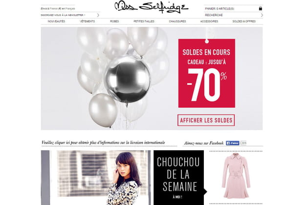Le e-shop de Miss Selfridge