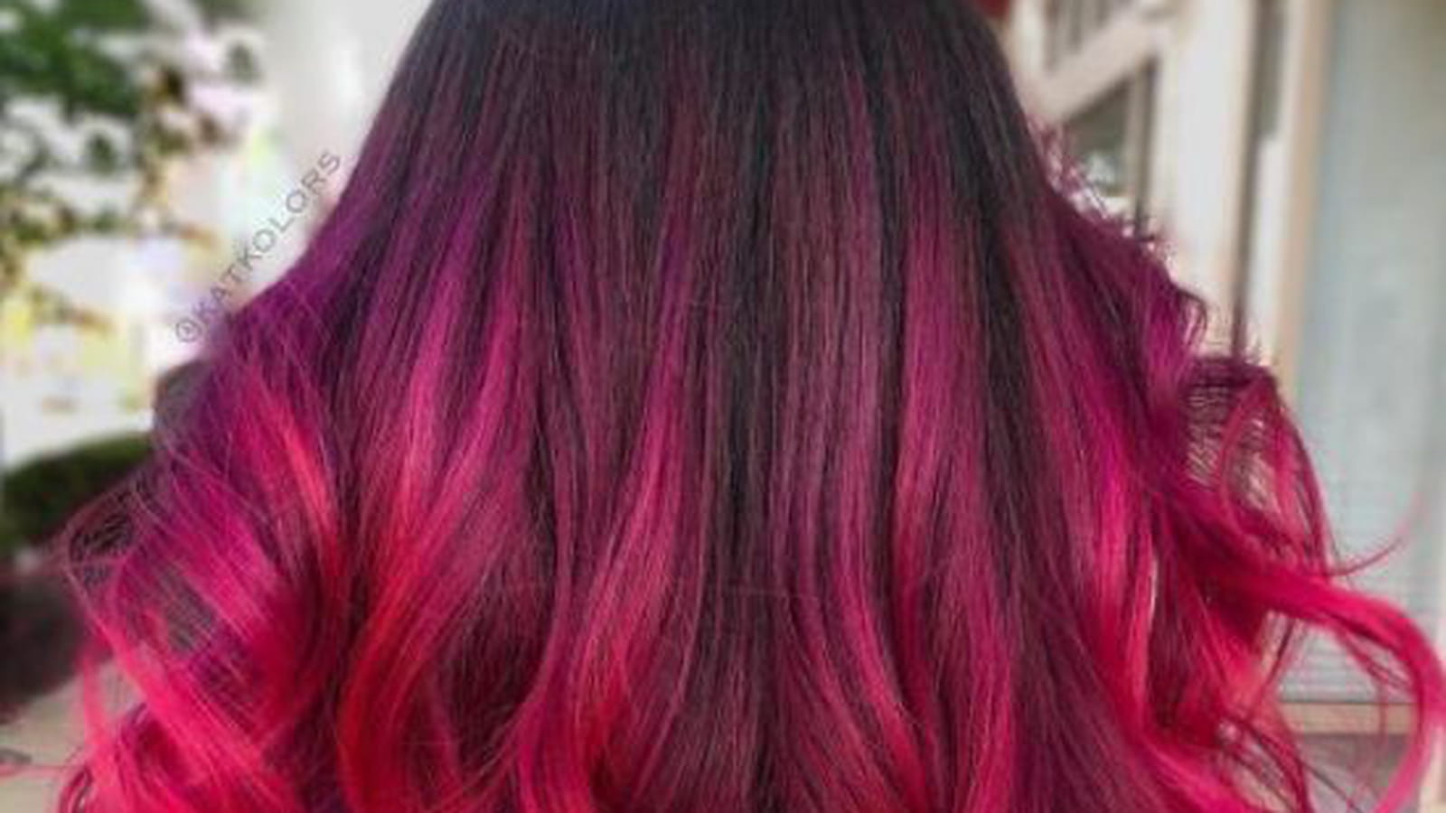 Ombre hair rose