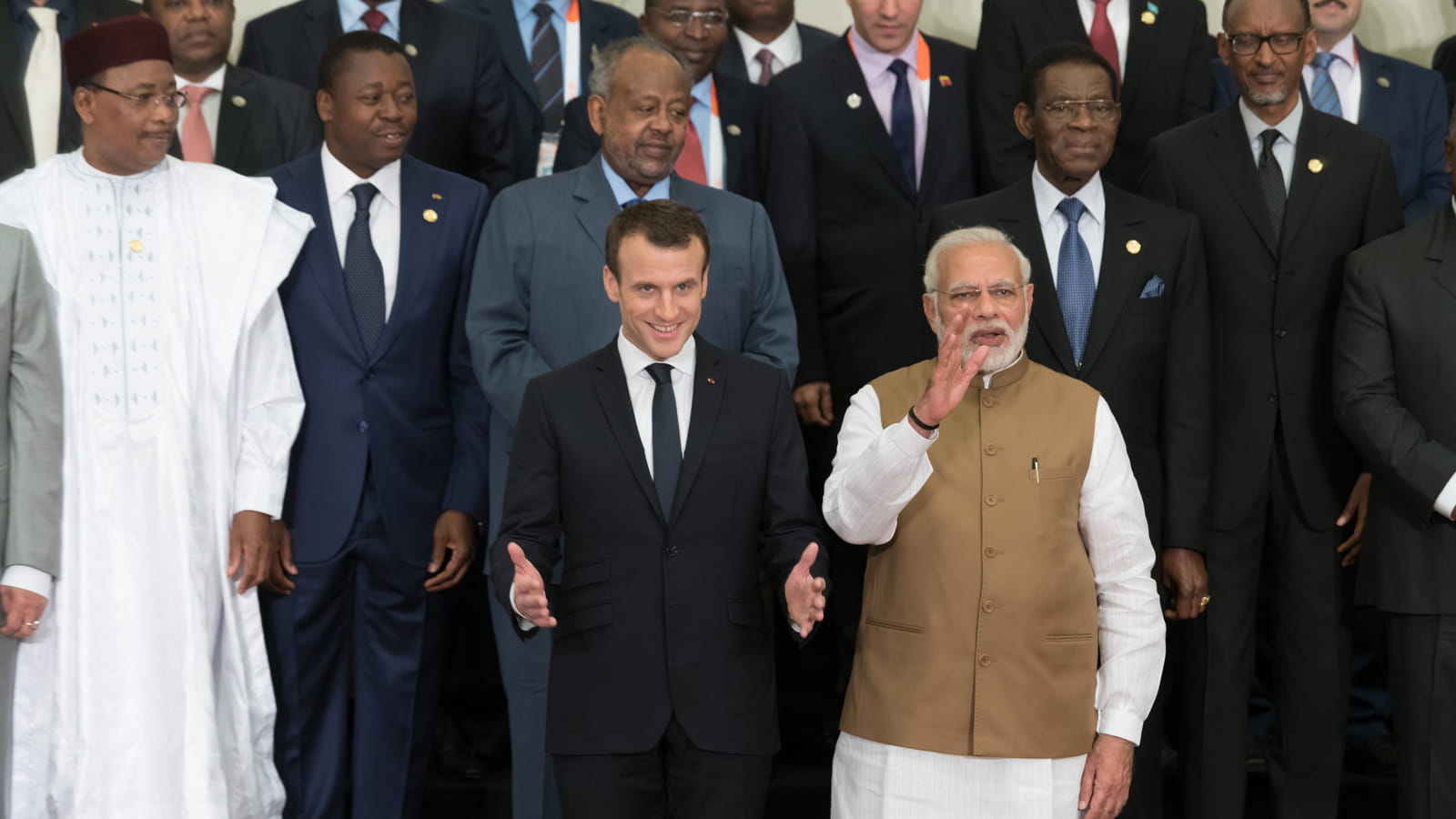 Emmanuel Macron à la conférence de lancement de l'Alliance solaire internationale