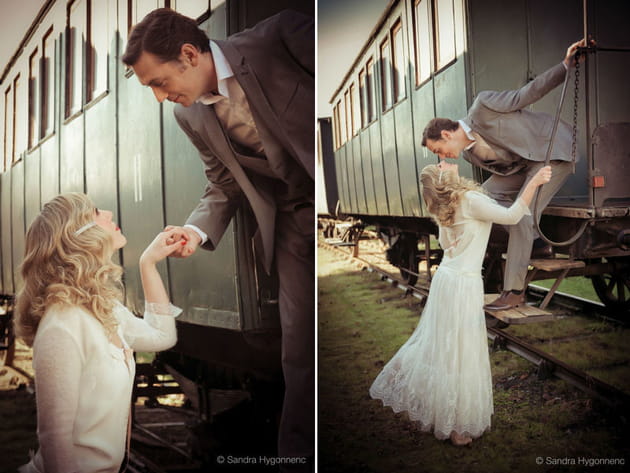 C'est l'heure d'embarquer dans le train !