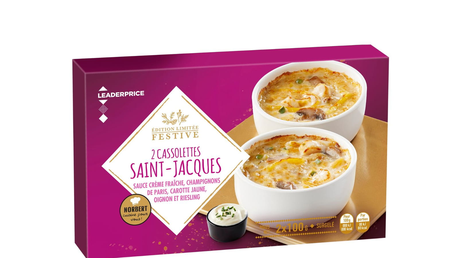 Les cassolettes de Saint-Jacques de Leader Price
