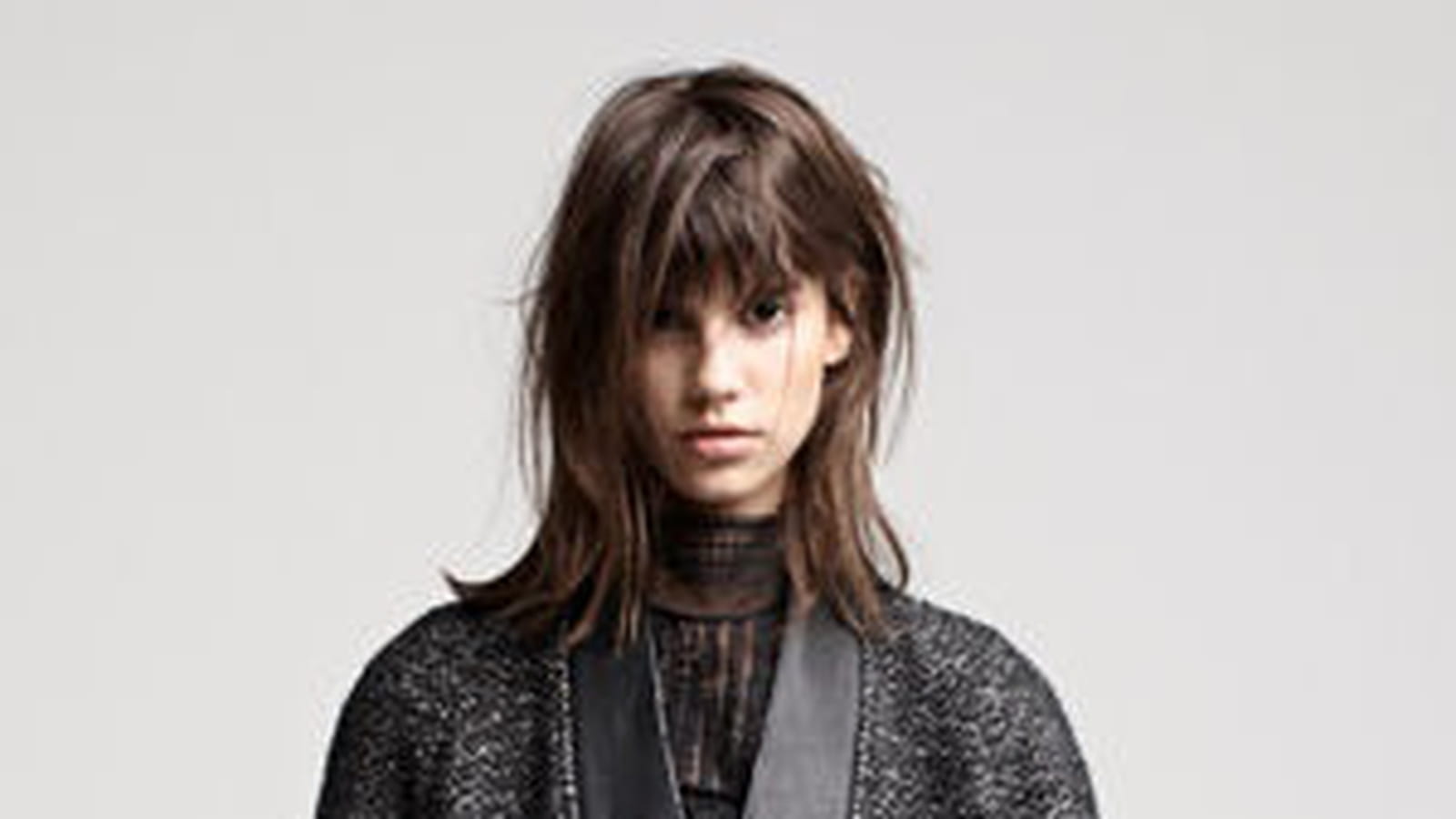 Manteau gris chiné de Maje