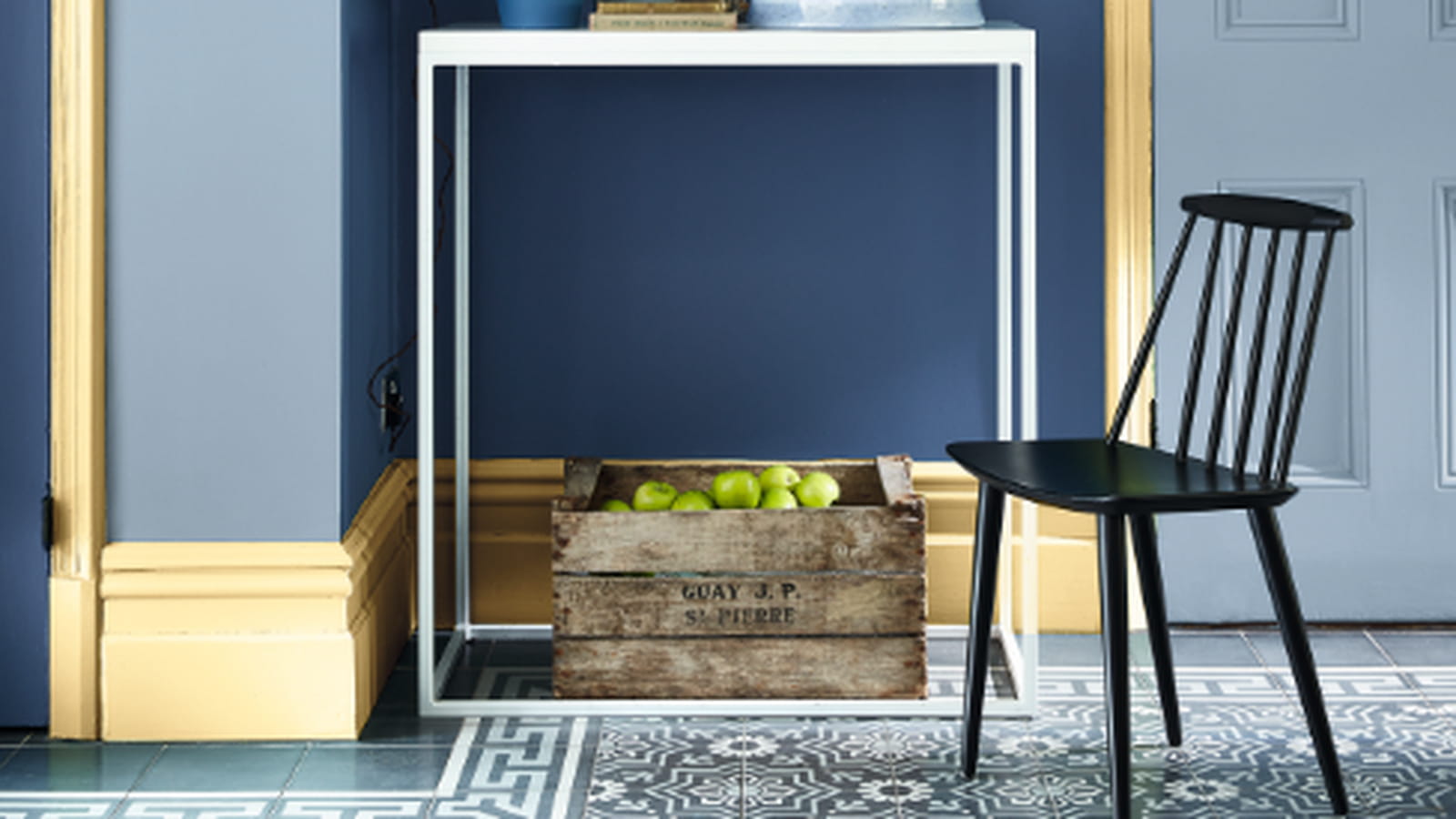 Peinture bleue jaune Little Greene