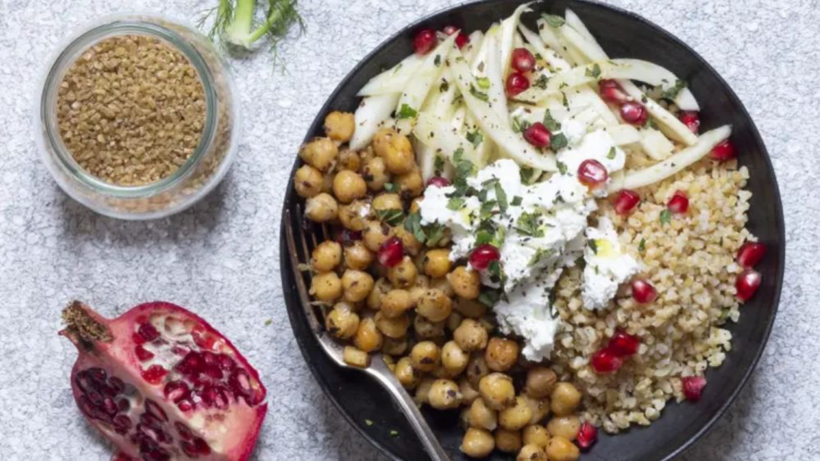 Buddha Bowl au boulgour de blé dur et pois chiche au boulgour
