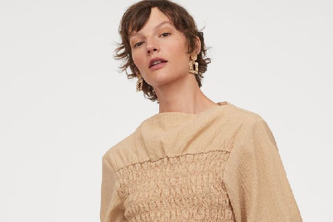 Robe courte à smocks de H&M