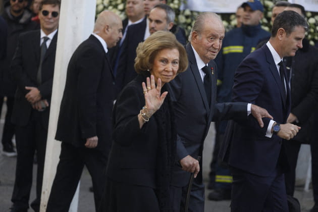 Sofia d'Espagne aux obsèques de Constantin II de Grèce
