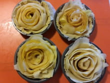 Tarte aux pommes fleurs et sa boule de glace : Etape 3
