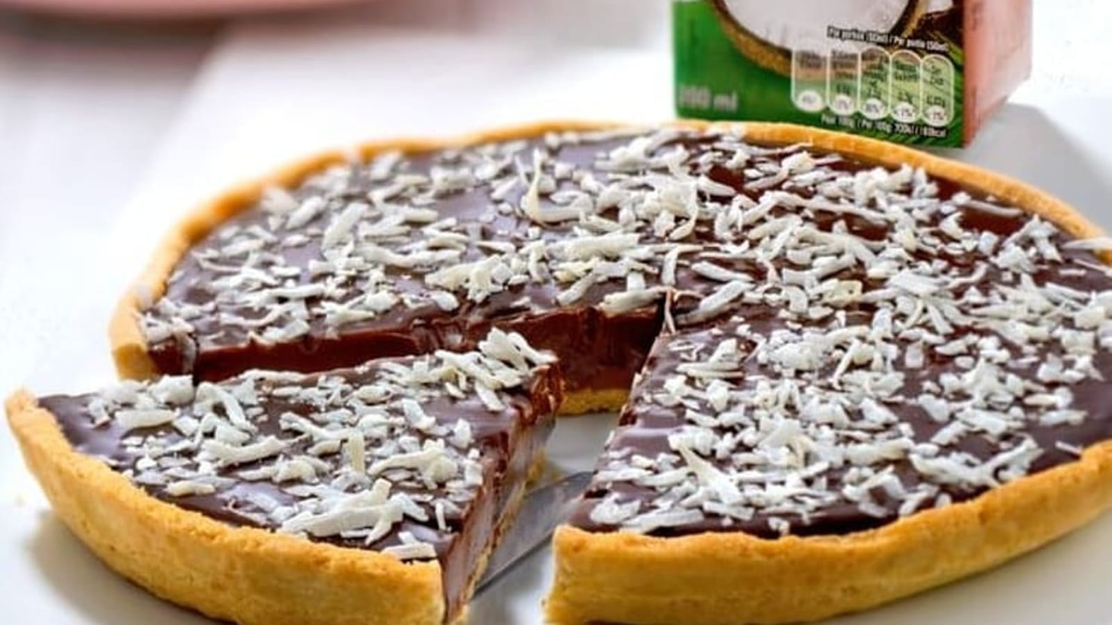 Tarte au chocolat caramel et lait de coco