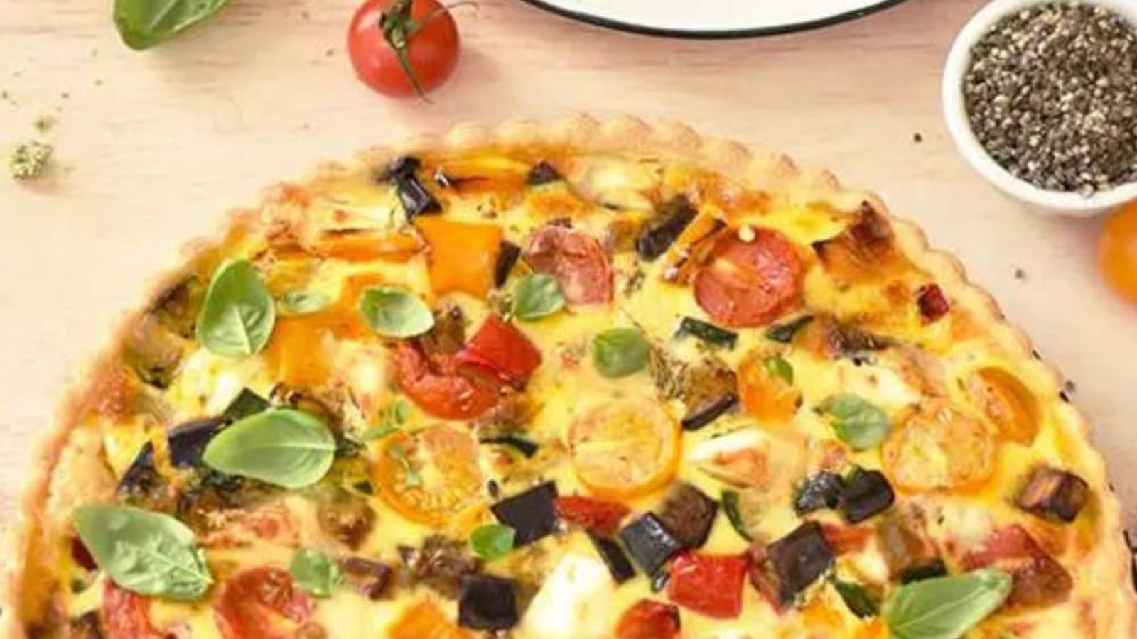 Tarte aux légumes d'été et au Chabichou
