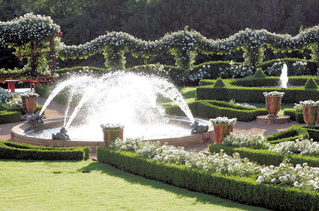 Les bassins de la roseraie