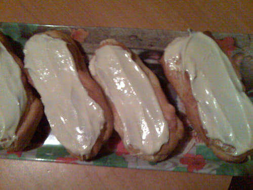 Eclairs au chocolat blanc