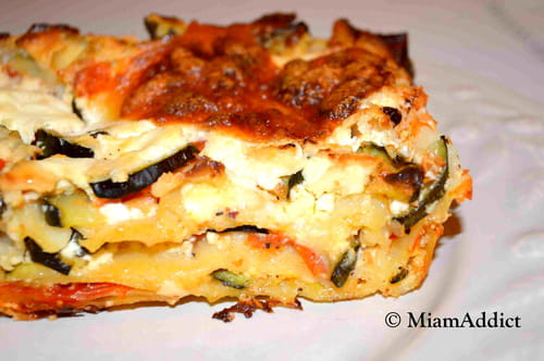 Lasagnes tomates courgettes et crème de chèvre