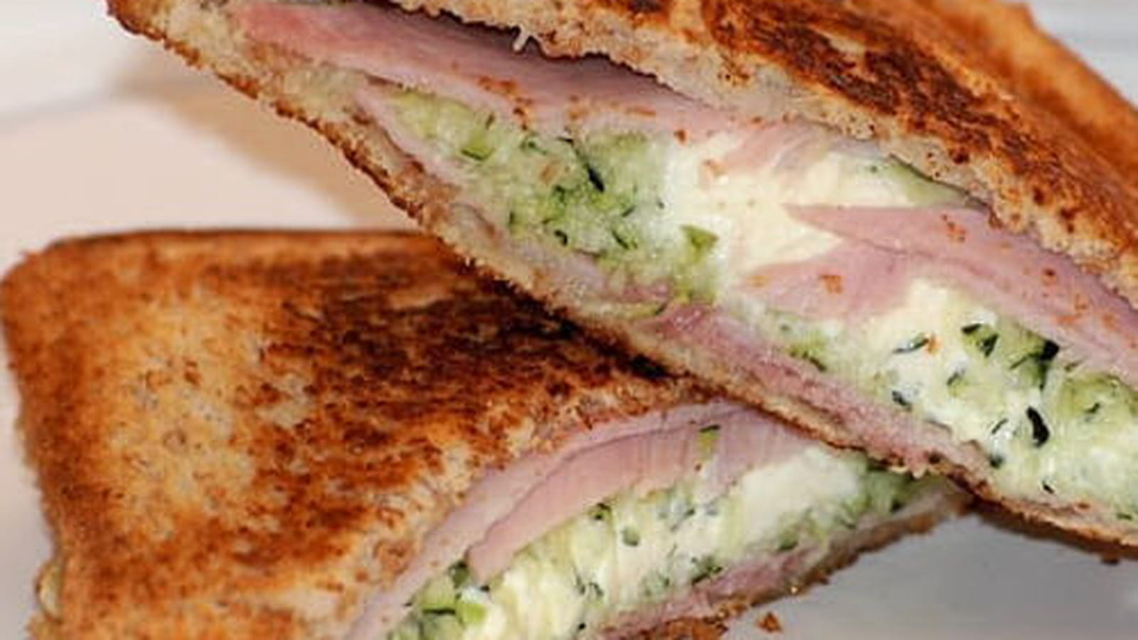 Croque courgette-kiri-jambon