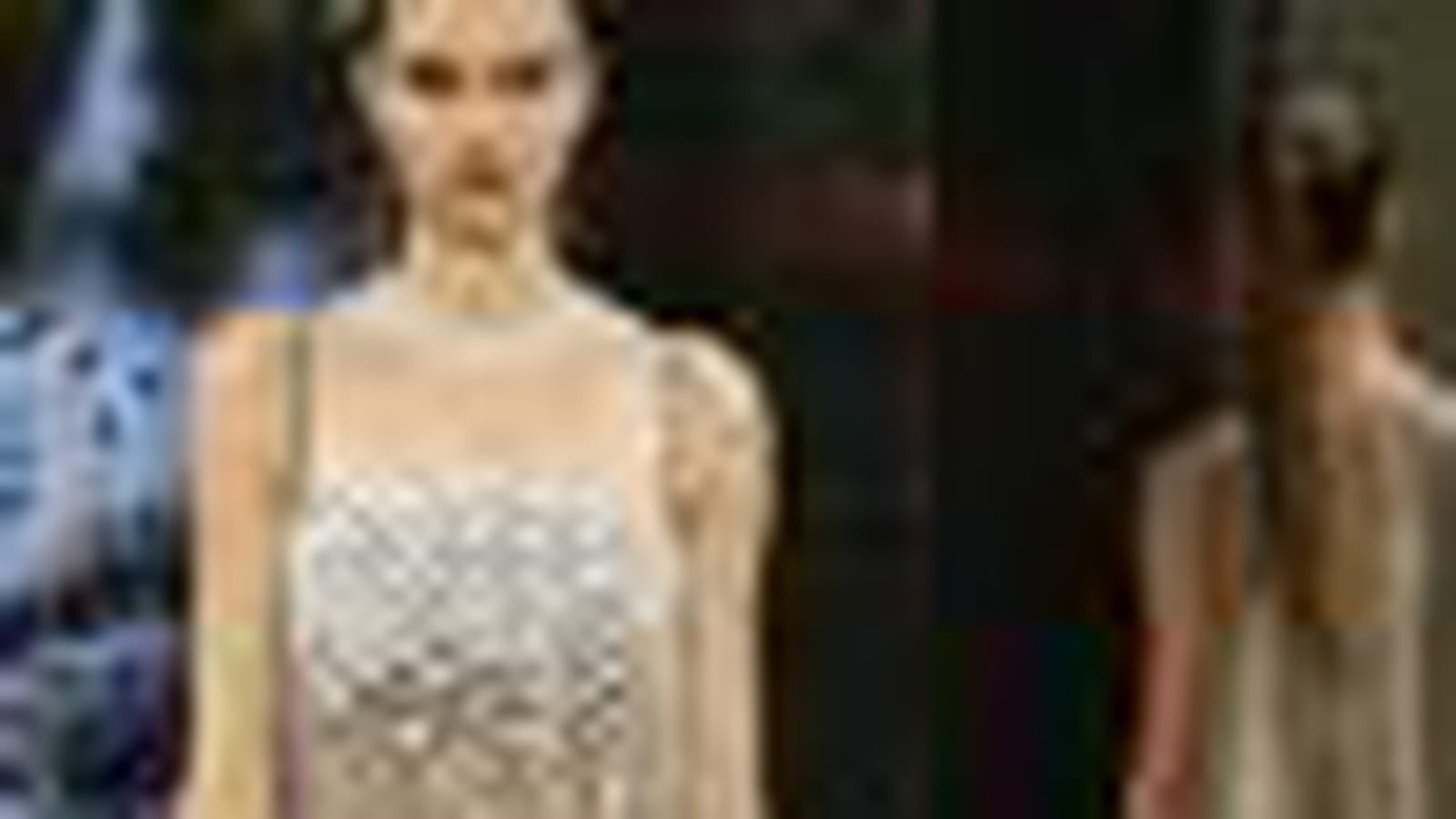 Robe plissée et brodée de Stéphane Rolland