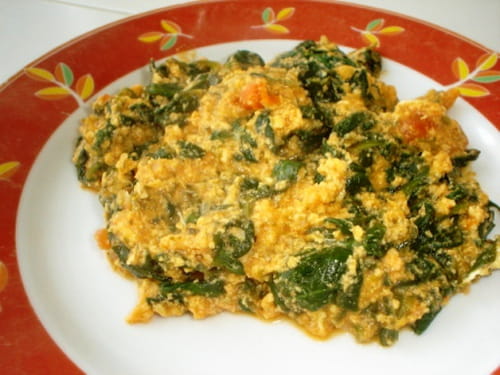 Oeufs brouillés aux épinards