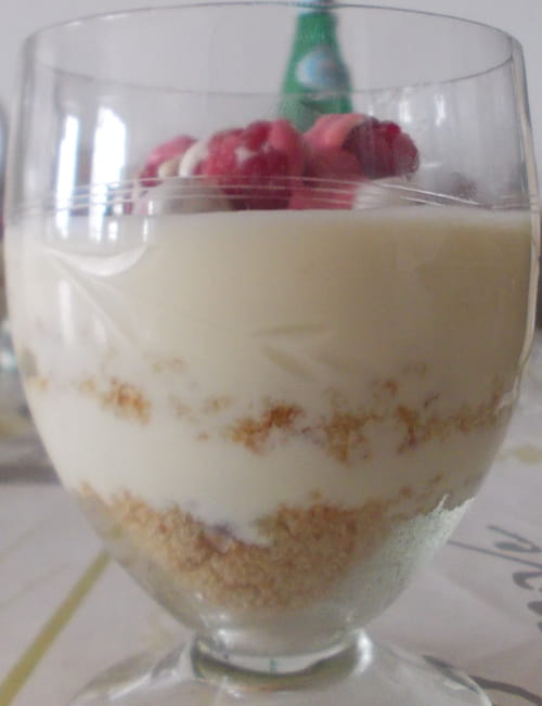 Verrines framboises mascarpone/chantilly et roudors