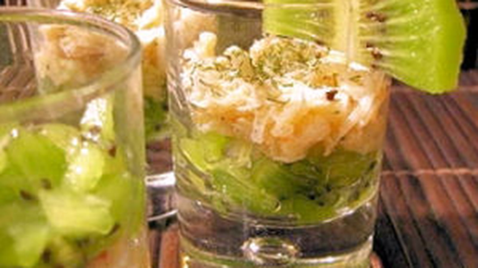 Crabe et kiwi