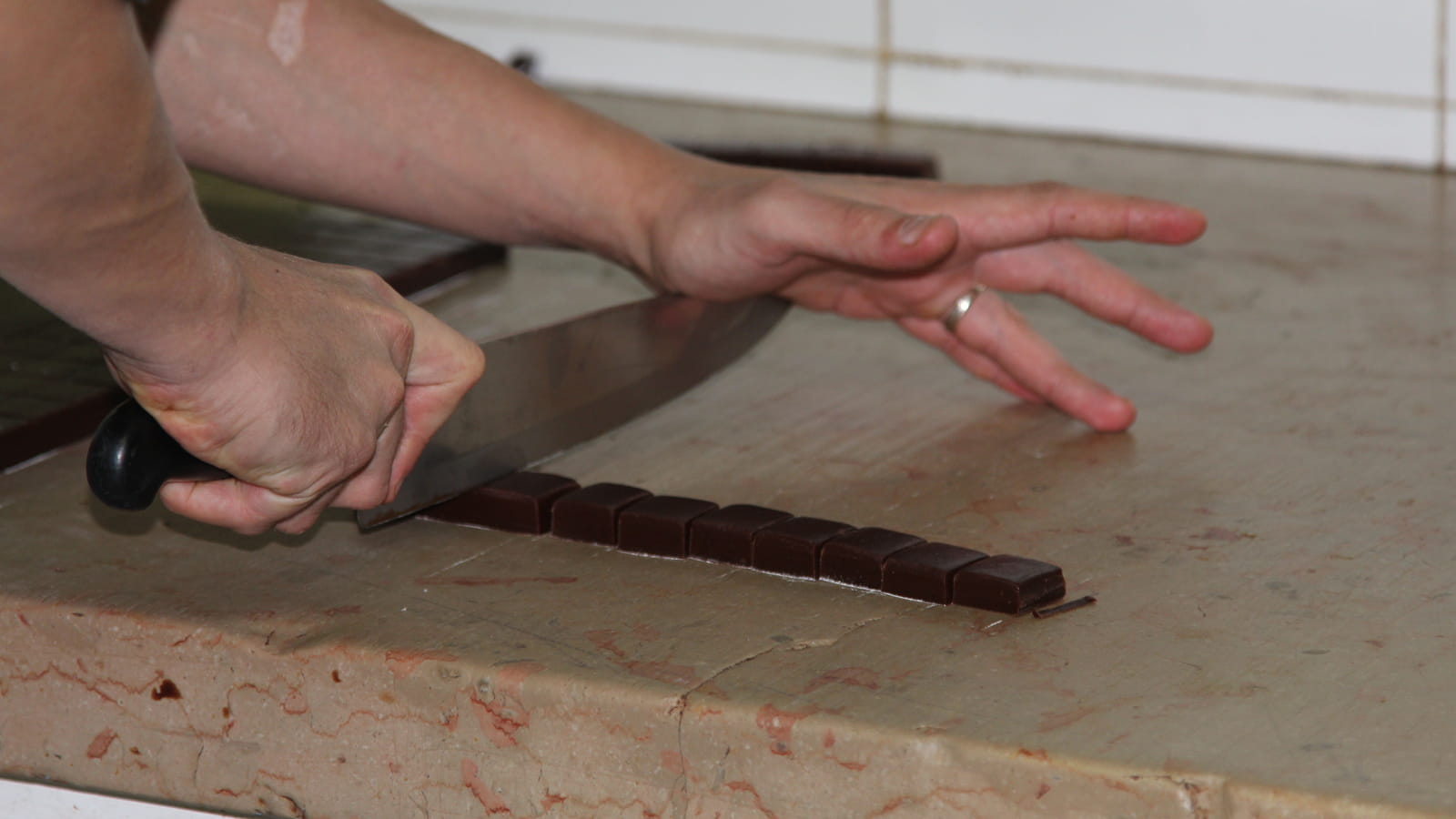 Découpe des caramels