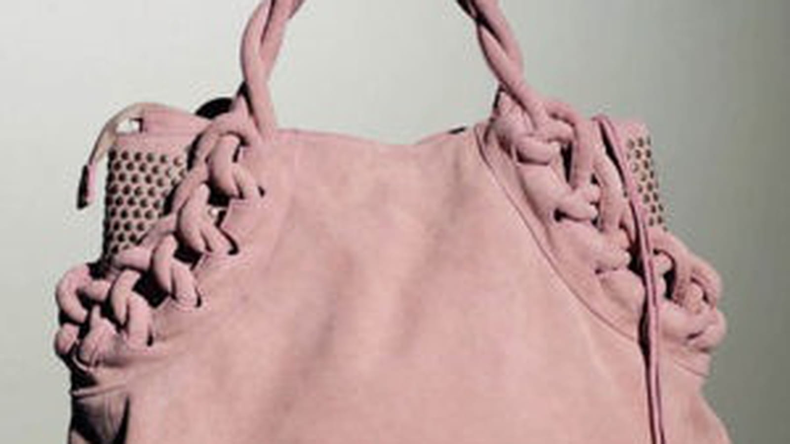 Sac à main en daim rose de Bel Air