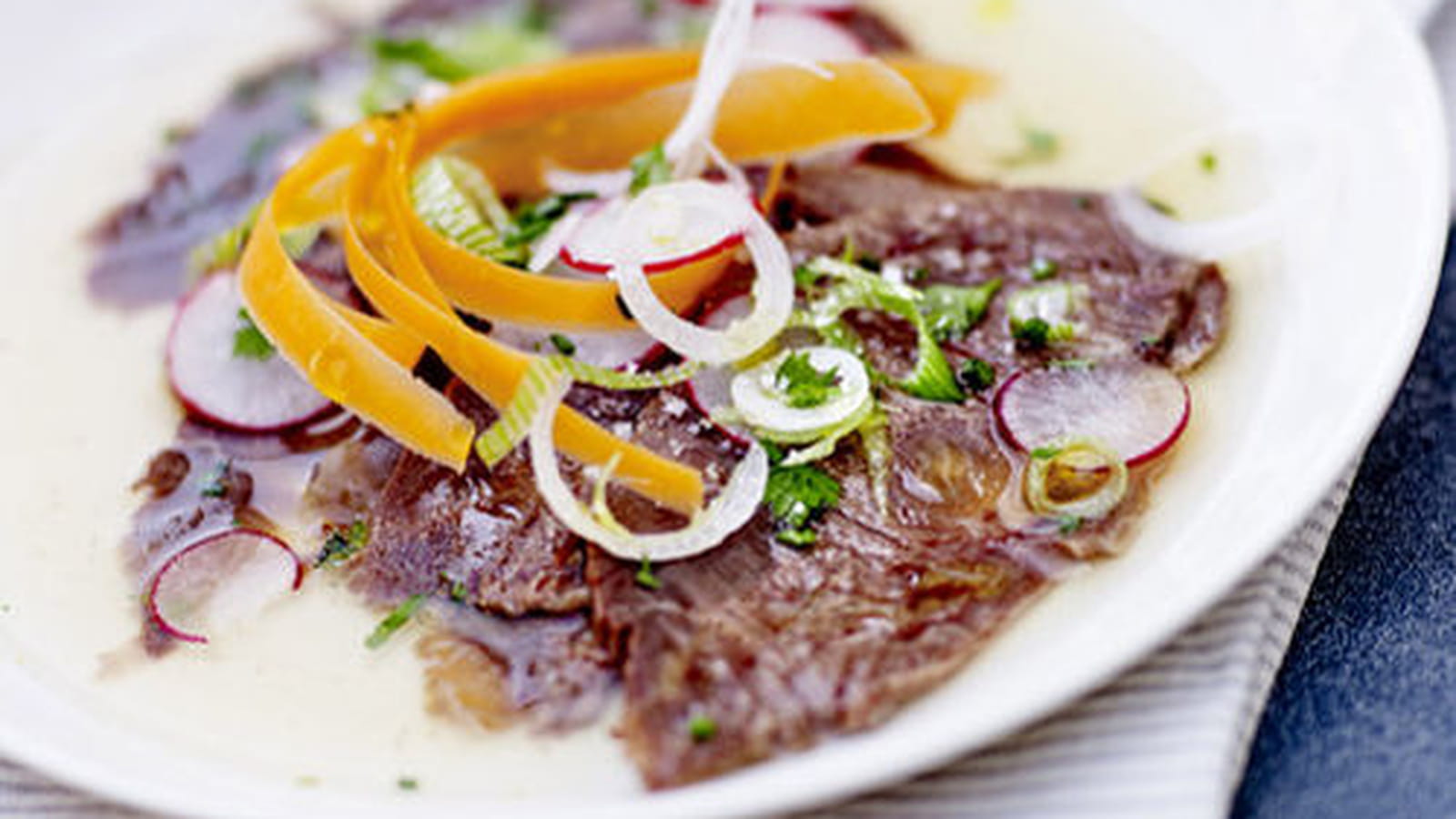 Joue de boeuf façon carpaccio