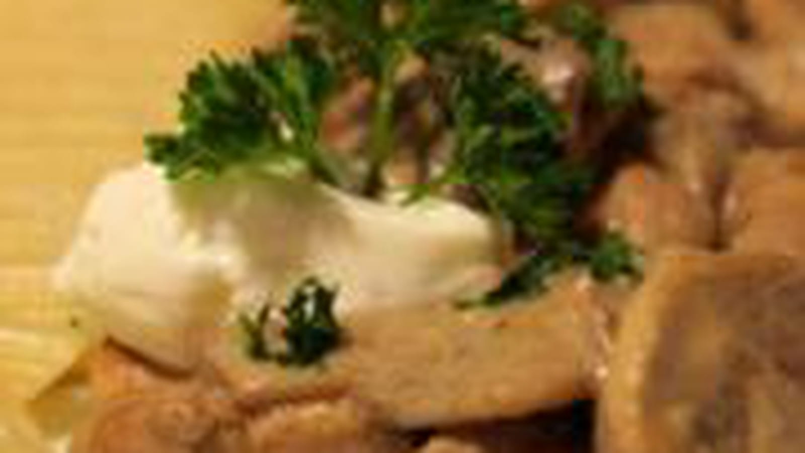 Poulet crème et champignons