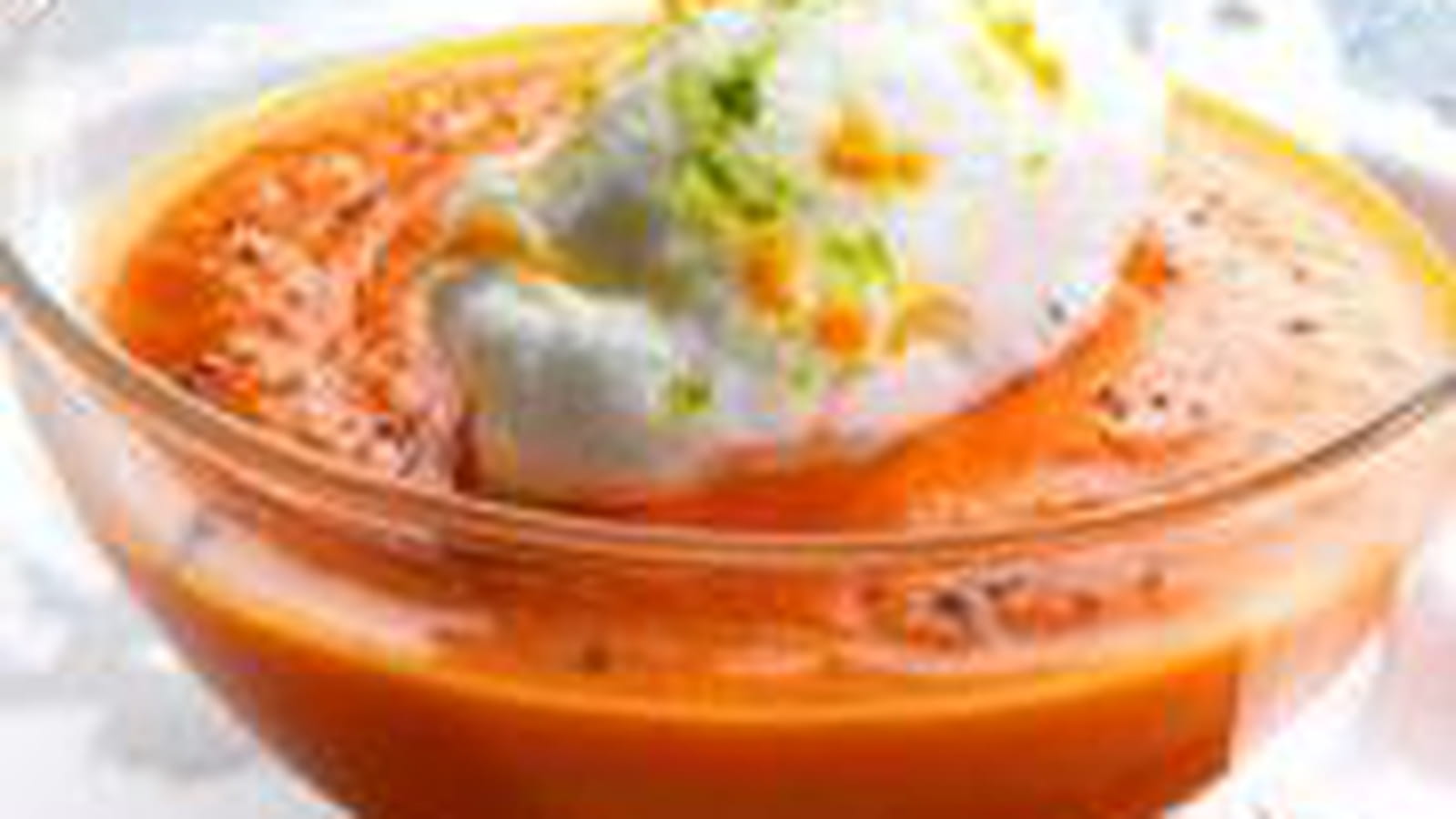 Ile flottante revisitée, velouté de carottes et oeuf à la neige aux agrumes