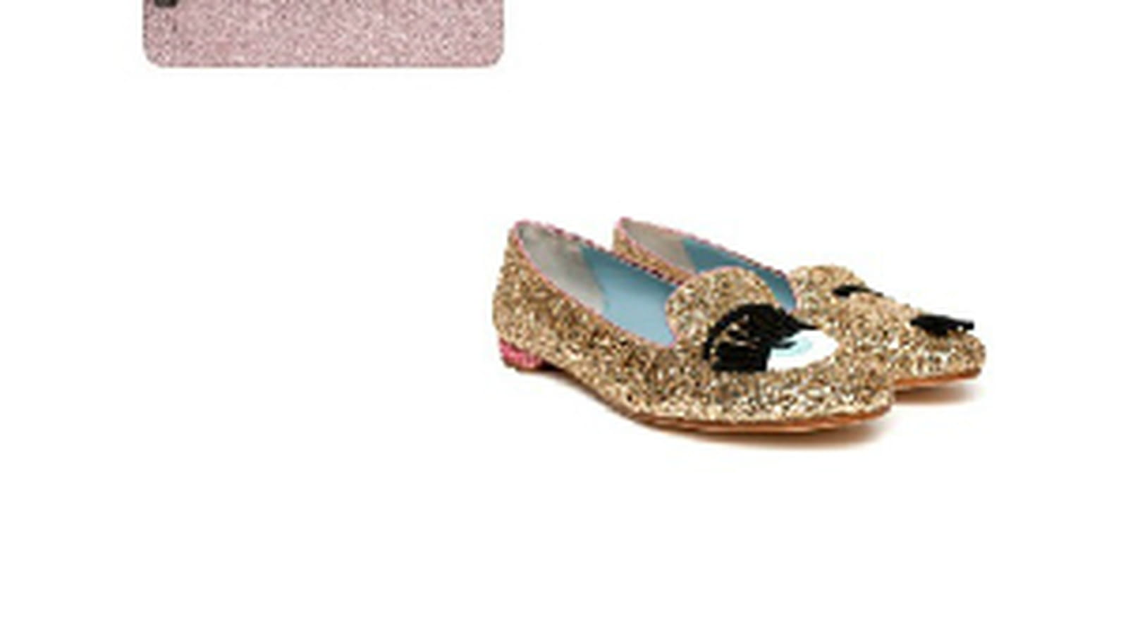 Pochette Tara Jarmon et slippers Chiara Ferragni Collection